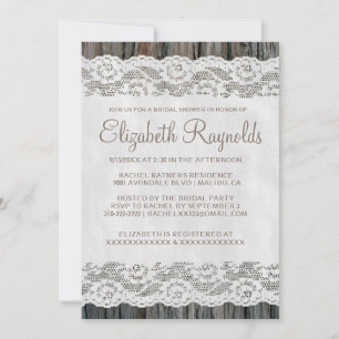 Invitations de douche nuptiale Western Tree Bark