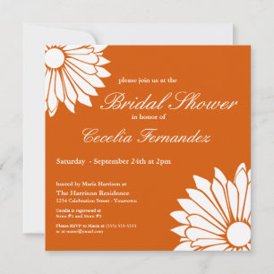 Invitations de douche nuptiale White Daisy