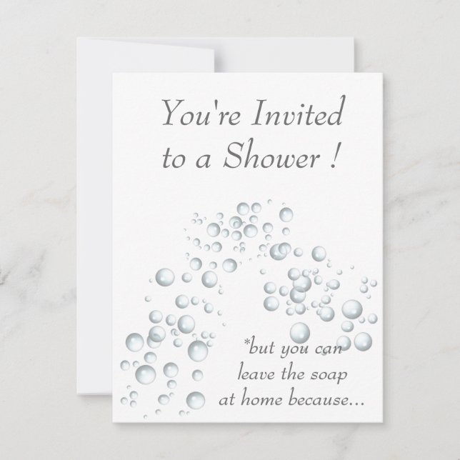 Invitations de douche - nuptiales ou bébé (Devant)