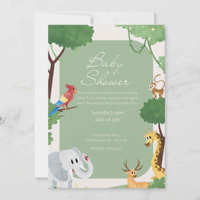 Invitations de douche pour bébé (Devant)