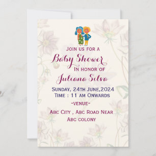 Invitations de douche pour bébé