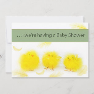 Invitations de douche pour bébé - Bébé poussins