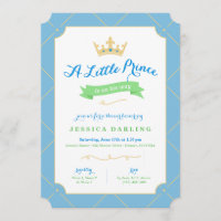 Invitations de douche pour bébé Little Prince | Bl