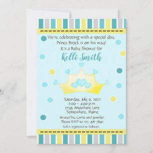 Invitations de douche pour bébé Little Prince Crow