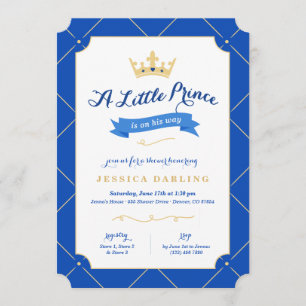 Invitations de douche pour bébé Little Prince   Ro