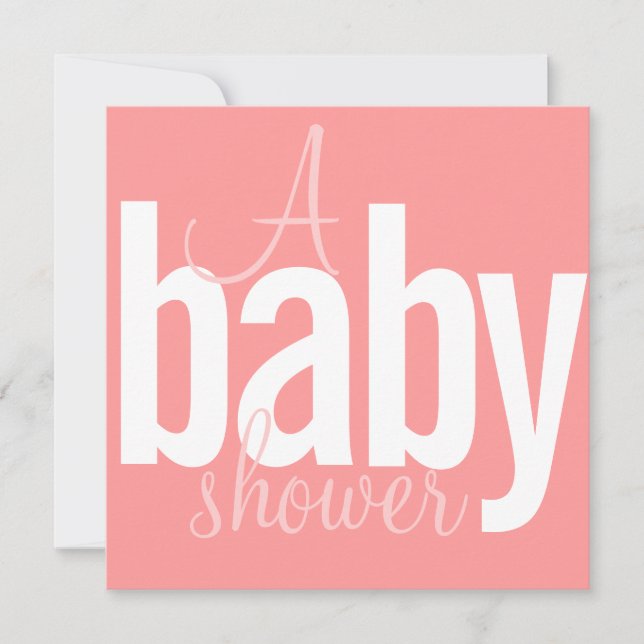 Invitations de douche pour bébé moderne (Devant)