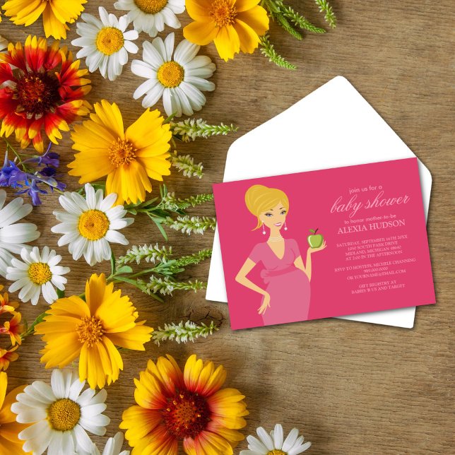 Invitations de douche pour bébé {Rose} (Créateur téléchargé)