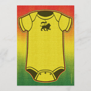 Invitations de douche pour bébés reggae