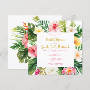 Invitations de douche tropicale nuptiale, personna