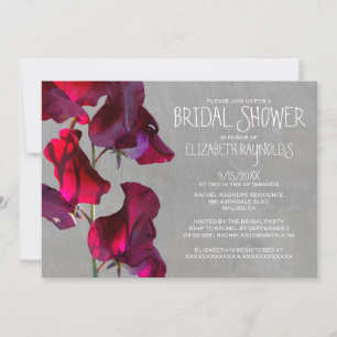 Invitations de douches de mariée Sweetpea
