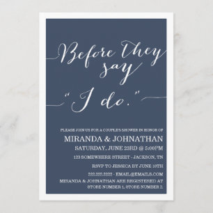 Invitations de douches de Navy Classy Couple