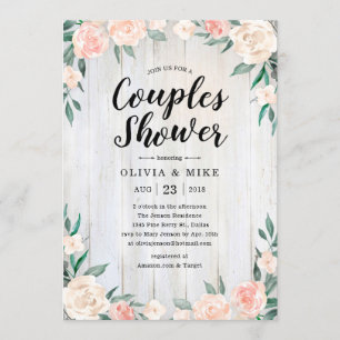 Invitations de douches de Rustic Couples
