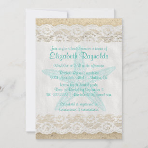 Invitations de douches nuptiales à l'étoile de mer