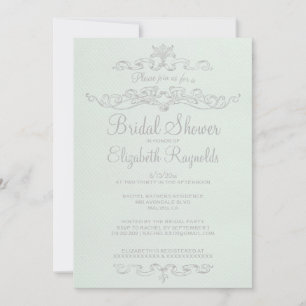 Invitations de douches nuptiales blanches de luxe