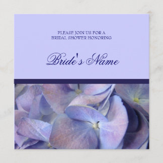 Invitations de douches nuptiales Blue Hydrangea