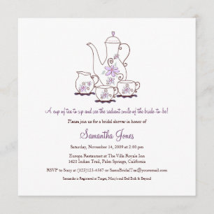 Invitations de douches nuptiales Carrés
