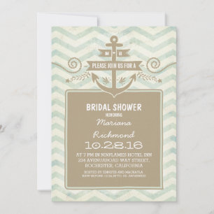 invitations de douches nuptiales Chevron