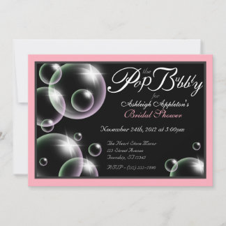 Invitations de douches nuptiales classiques "Pop t