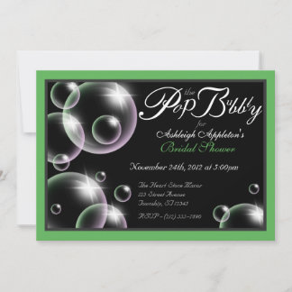 Invitations de douches nuptiales classiques "Pop t