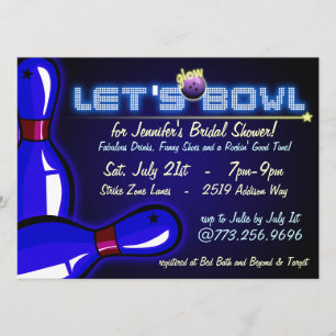 Invitations de douches nuptiales Cosmic Glow Bowli