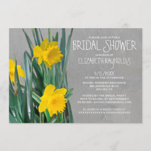 Invitations de douches nuptiales Daffodils