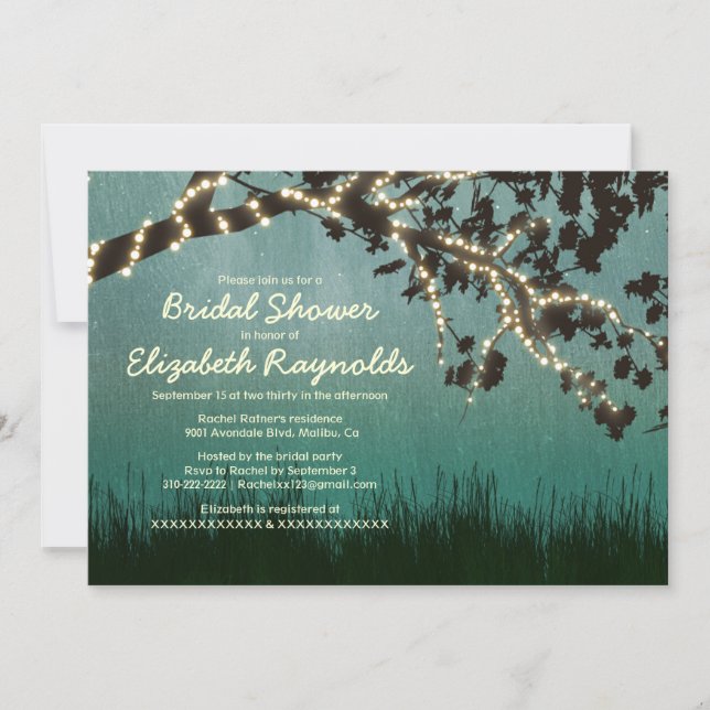 Invitations de douches nuptiales dans le jardin (Devant)