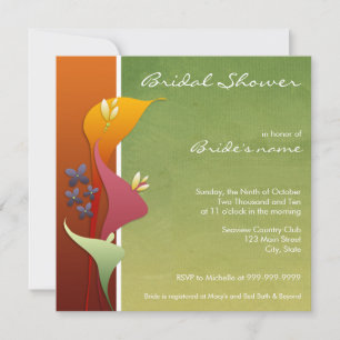 Invitations de douches nuptiales de Calla Lily