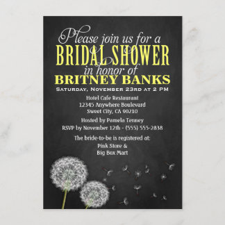 Invitations de douches nuptiales de Chalkboard Dan