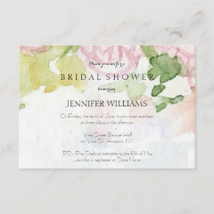 Invitations de douches nuptiales de fleurs d'aquar