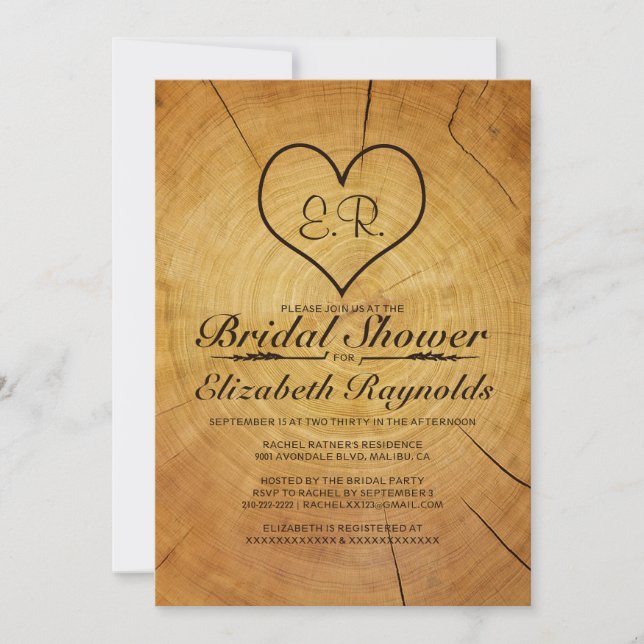 Invitations de douches nuptiales de la ceinture de (Devant)