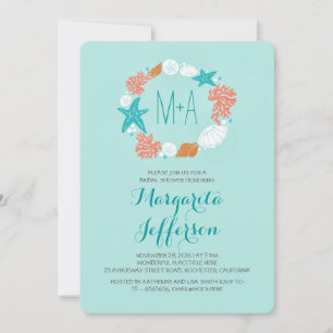 invitations de douches nuptiales de la mer