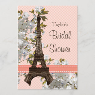 Invitations de douches nuptiales de la Tour Eiffel