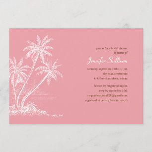 Invitations de douches nuptiales de Pink Beach