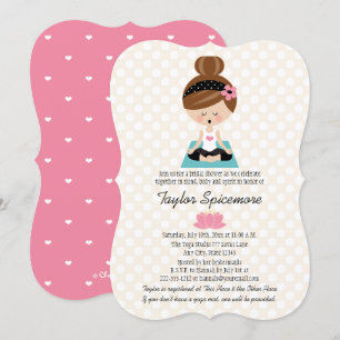 Invitations de douches nuptiales de Yoga Brunette