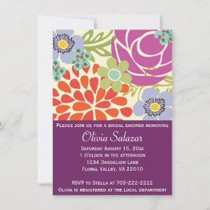 Invitations de douches nuptiales du jardin de fleu