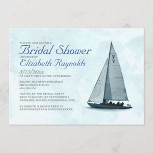 Invitations de douches nuptiales en bateau