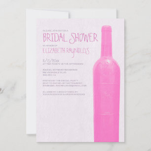 Invitations de douches nuptiales en bouteilles de