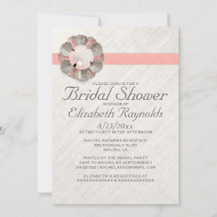 Invitations de douches nuptiales en dentelle ancie