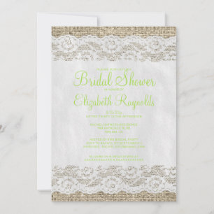 Invitations de douches nuptiales en dentelle russe
