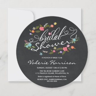 Invitations de douches nuptiales en tableau noir à