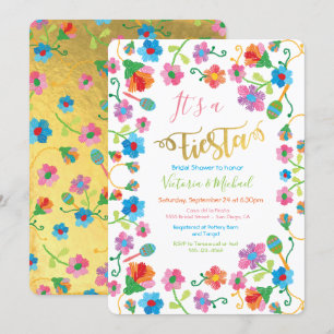 Invitations de douches nuptiales Fiesta mexicaines