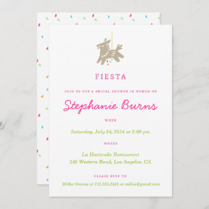 Invitations de douches nuptiales Fiesta Piñata