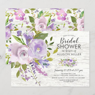 Invitations de douches nuptiales florales de la la