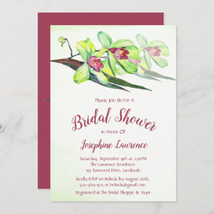 Invitations de douches nuptiales florales de l'orc