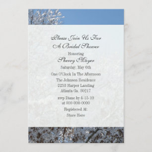 Invitations de douches nuptiales hivernales
