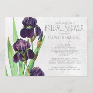 Invitations de douches nuptiales Iris