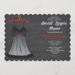 Invitations de douches nuptiales Lingerie
