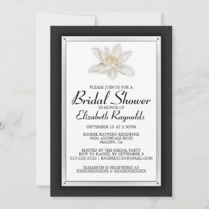 Invitations de douches nuptiales noires et blanche