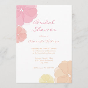 Invitations de douches nuptiales Ombre Pastel Flor