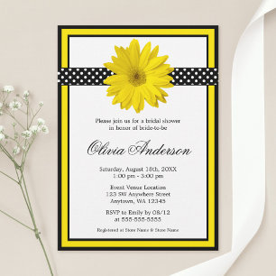 Invitations de douches nuptiales Pois de la margue